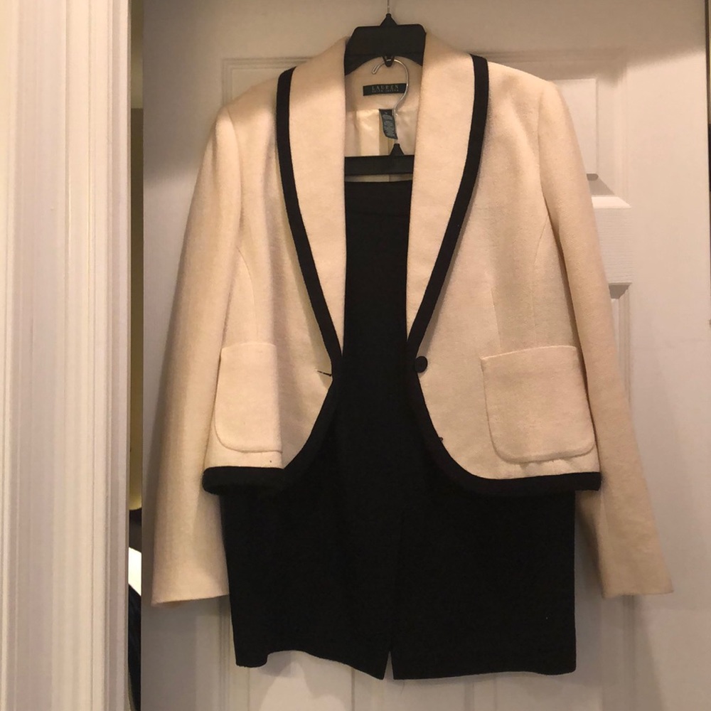 Ralph Lauren  cream jacket with black trim
